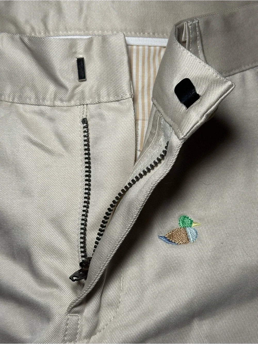 Beaufort Bonnet Company TBBC Embroidered Charlie Chino Khaki Shorts Ducks (026)